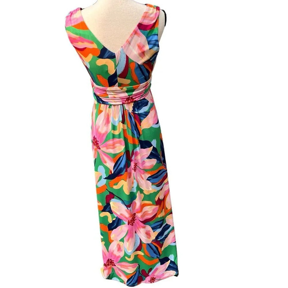 Pappagallo Resort Wear Maxi Dress, Size XS Vacation Hawaiian Sleeveless - Picture 7 of 12